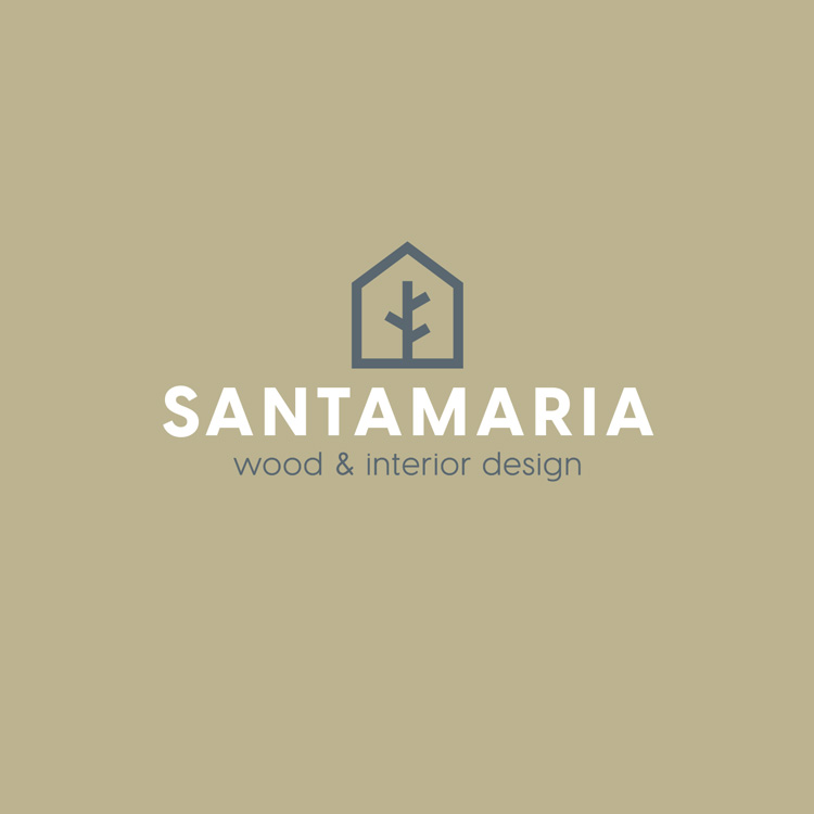 Diseño y desarrollo de identidad corporativa para la marca del sector de la madera, Santamaria.