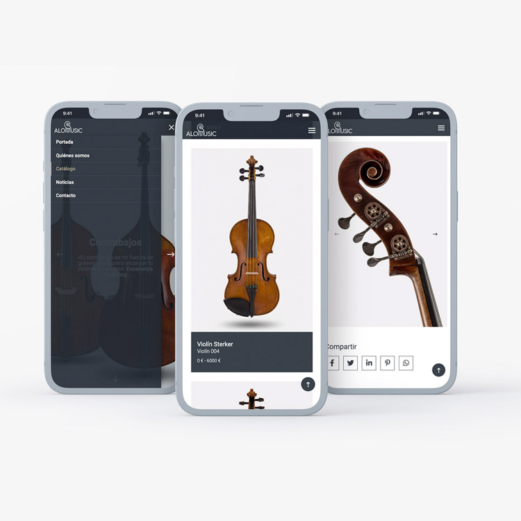 Diseño y programación para el proyecto de comunicación web realizado para Alomusic, con el que inauguramos el nuevo CMS para la gestión de contenidos web que hemos desarrollado recientemente.