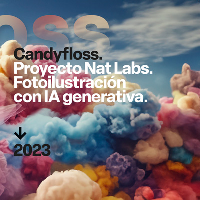 “Candyfloss” es un nuevo proyecto de fotoilustración generado originariamente con IA generativa