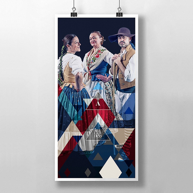 Cartelería para Algadins Grup de Danses. 2016-2021.