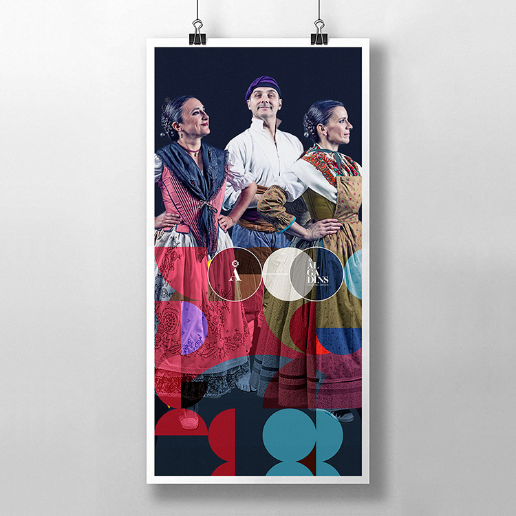 Cartelería para Algadins Grup de Danses. 2016-2021.