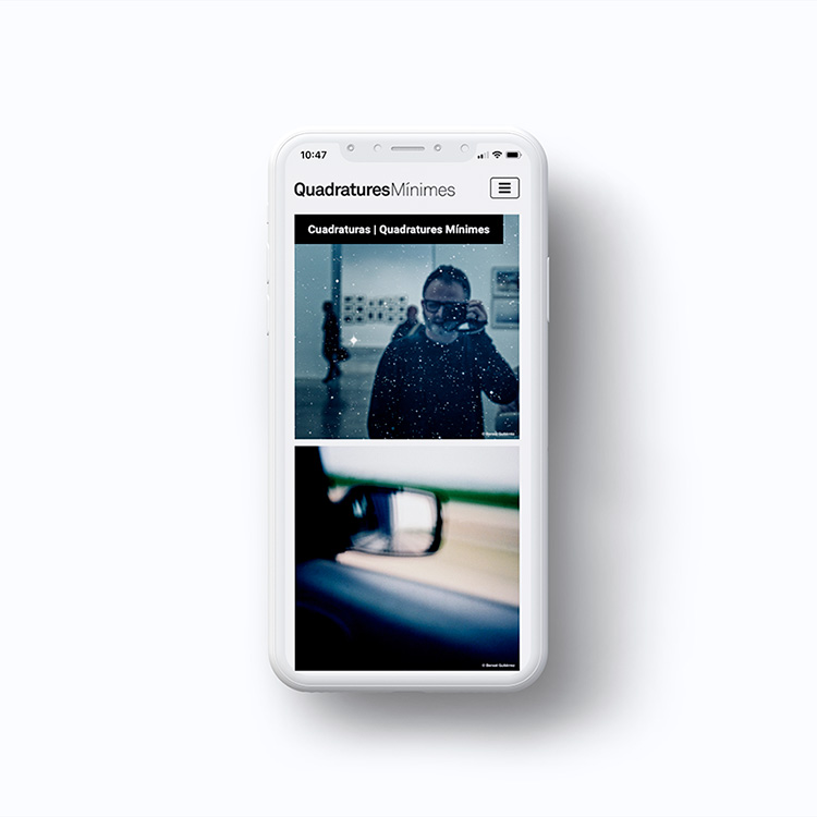 Web 'Quadratures Mínimes'.