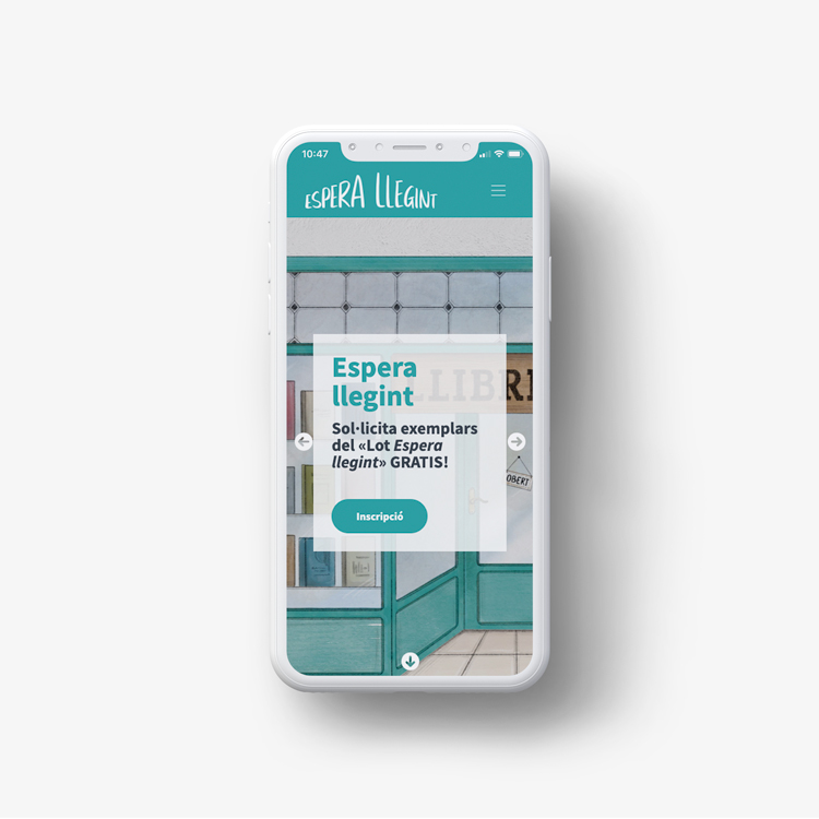 Proyecto de comunicación web 'Espera llegint'.