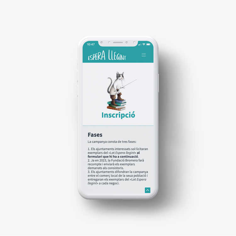 Proyecto de comunicación web 'Espera llegint'.