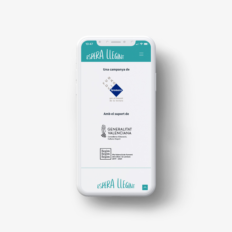 Proyecto de comunicación web 'Espera llegint'.