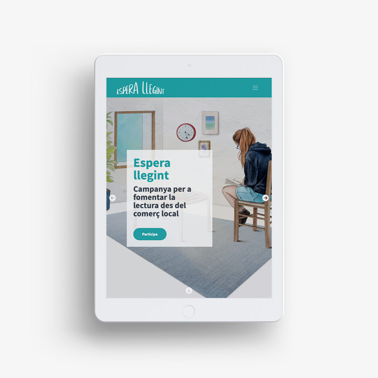 Proyecto de comunicación web 'Espera llegint'.