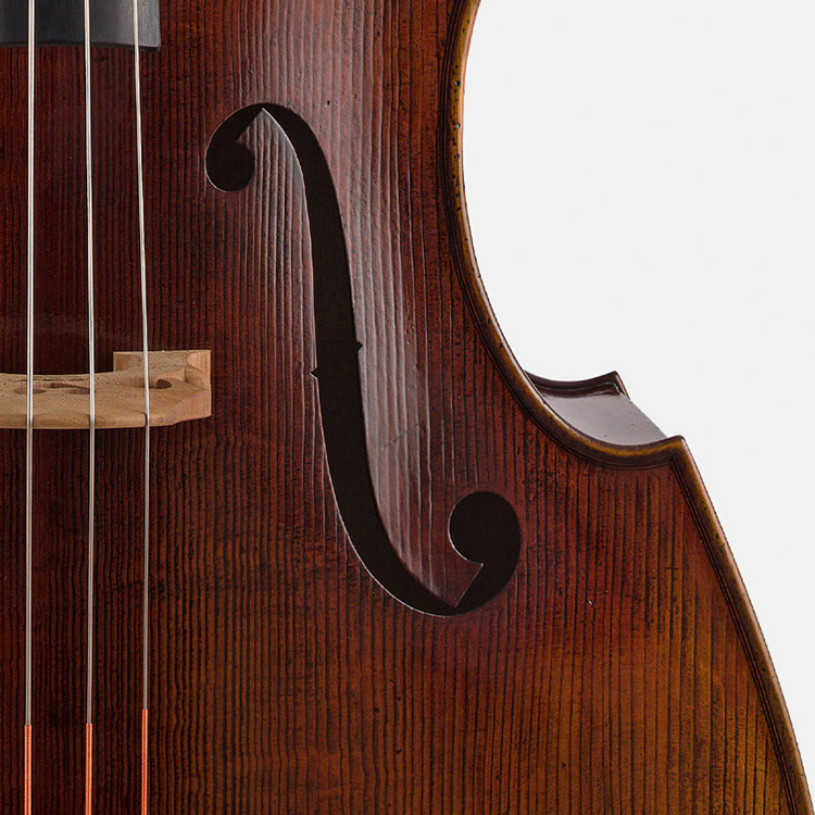 Detalle de un contrabajo.