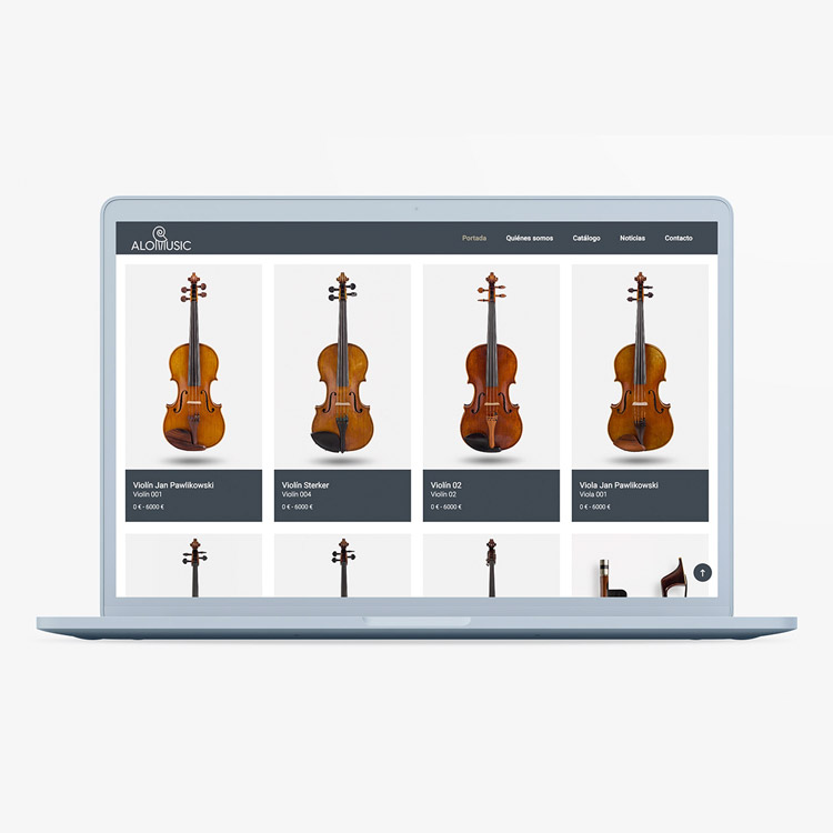 Proyecto de comunicación web para Alomusic.