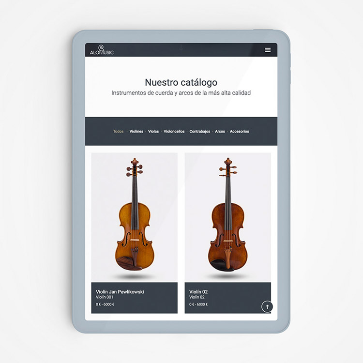 Proyecto de comunicación web para Alomusic.