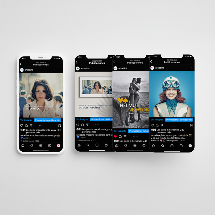 Creación de contenidos para el feed de Instagram.