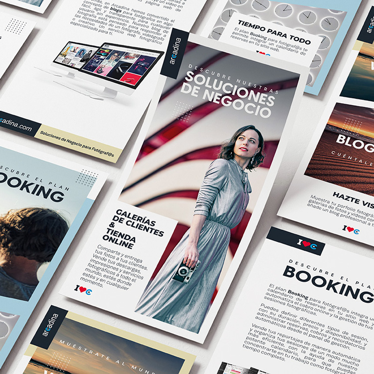 Diseño e impresión de flyers.