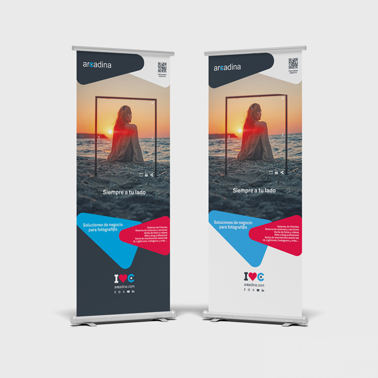 Diseño e impresión de roll-ups.