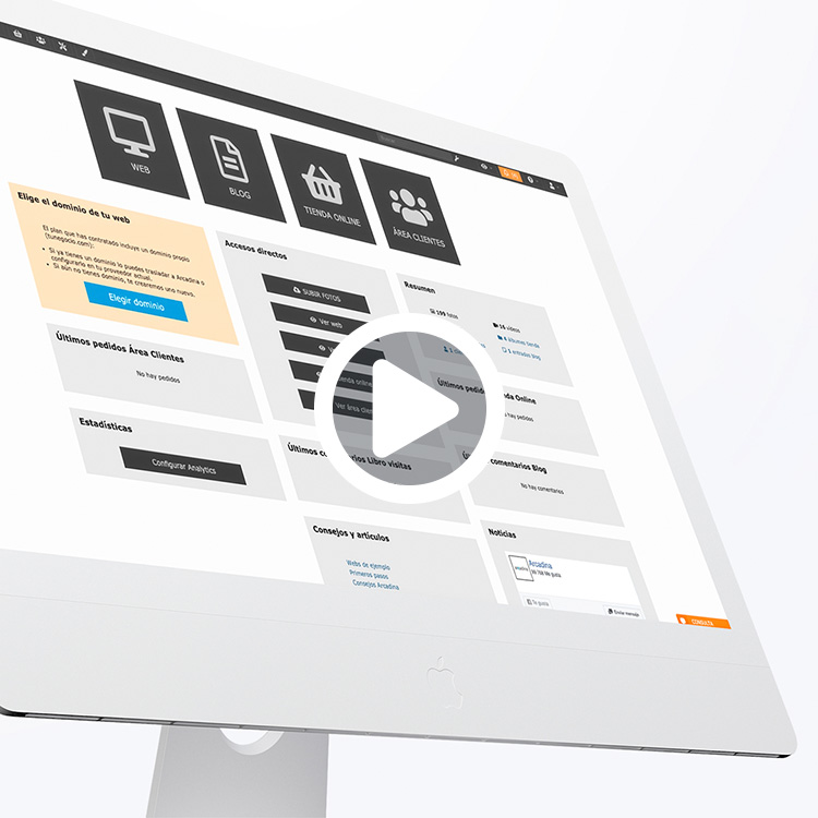 Videotutorial comercial "Descubre nuestras webs por dentro".