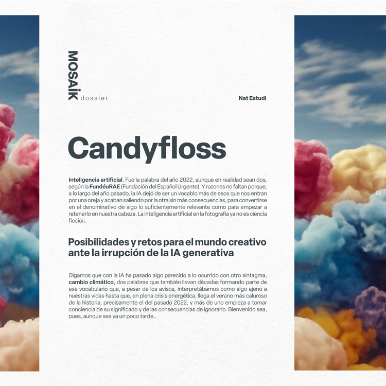 Mosaik Magazine. Diseño de páginas interiores original.