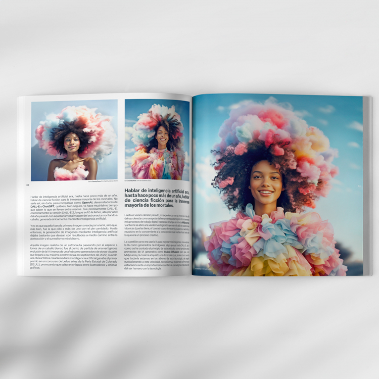 Mosaik Magazine. Diseño de páginas interiores.