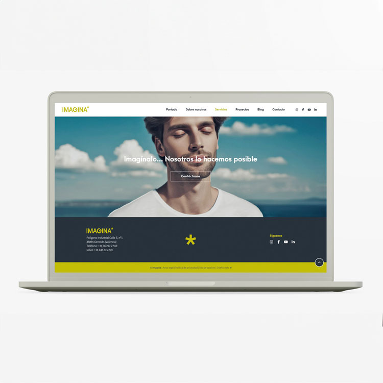 Proyecto de comunicación web realizado para Imagina.