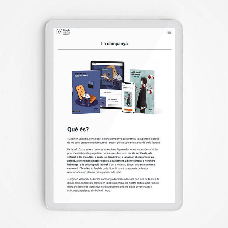 'Llegir en Valencià. Sense por'. Proyecto web.