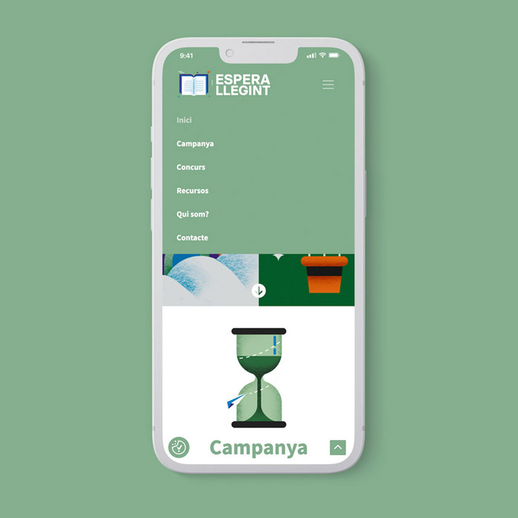 Proyecto de comunicación web 'Espera llegint'.