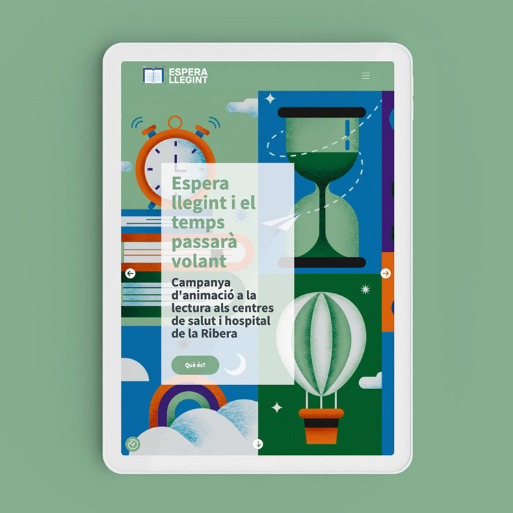 Proyecto de comunicación web 'Espera llegint'.