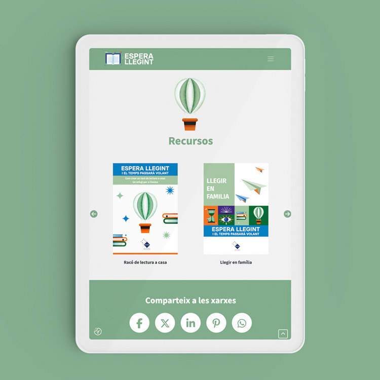 Proyecto de comunicación web 'Espera llegint'.