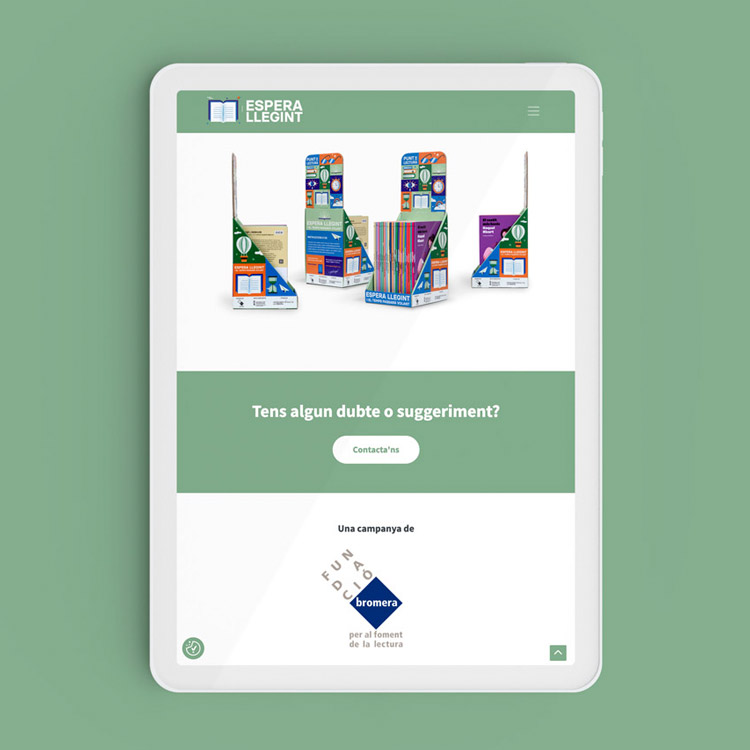 Proyecto de comunicación web 'Espera llegint'.