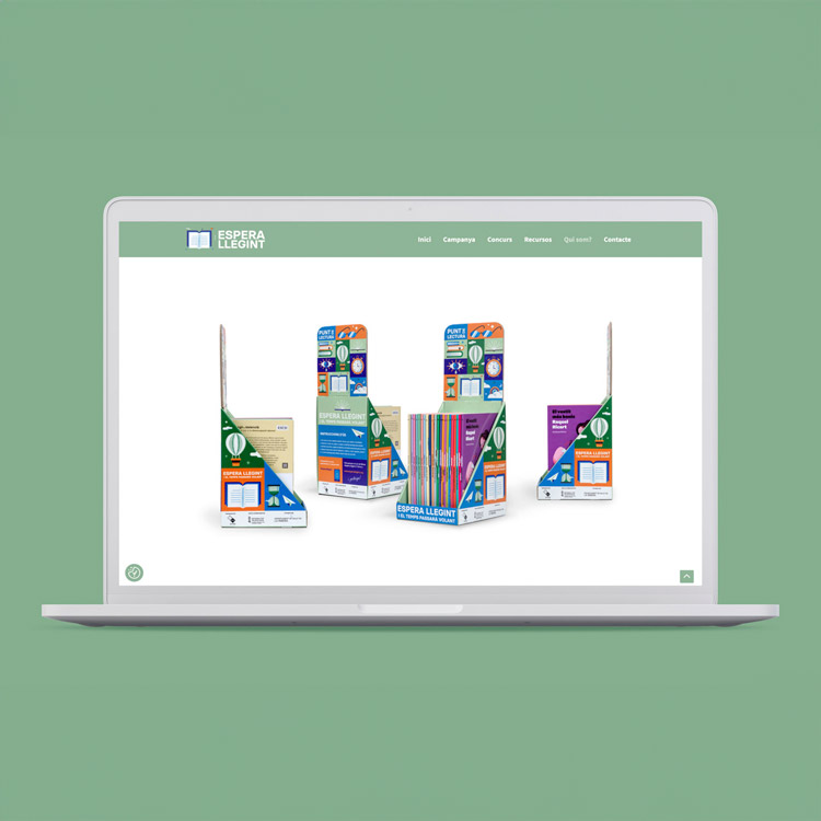 Proyecto de comunicación web 'Espera llegint'.