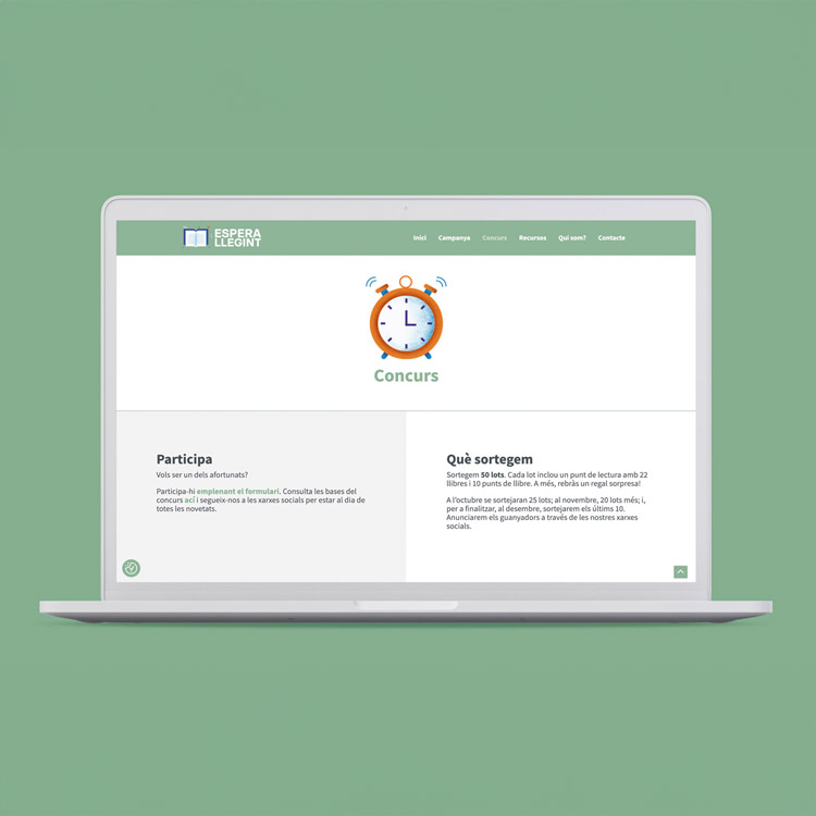 Proyecto de comunicación web 'Espera llegint'.