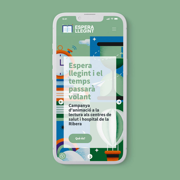 Proyecto de comunicación web 'Espera llegint'.