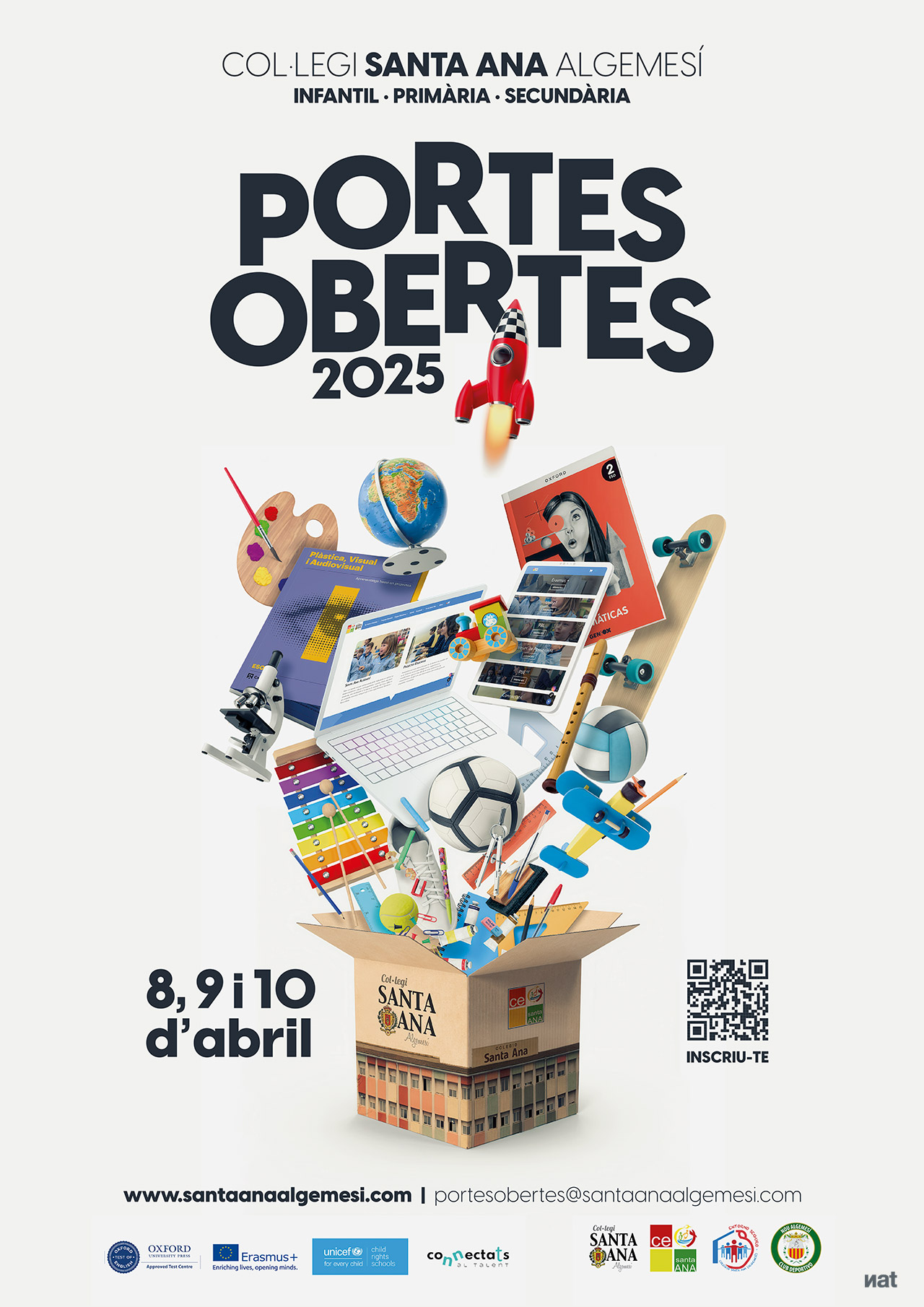 Cartel sobre blanco