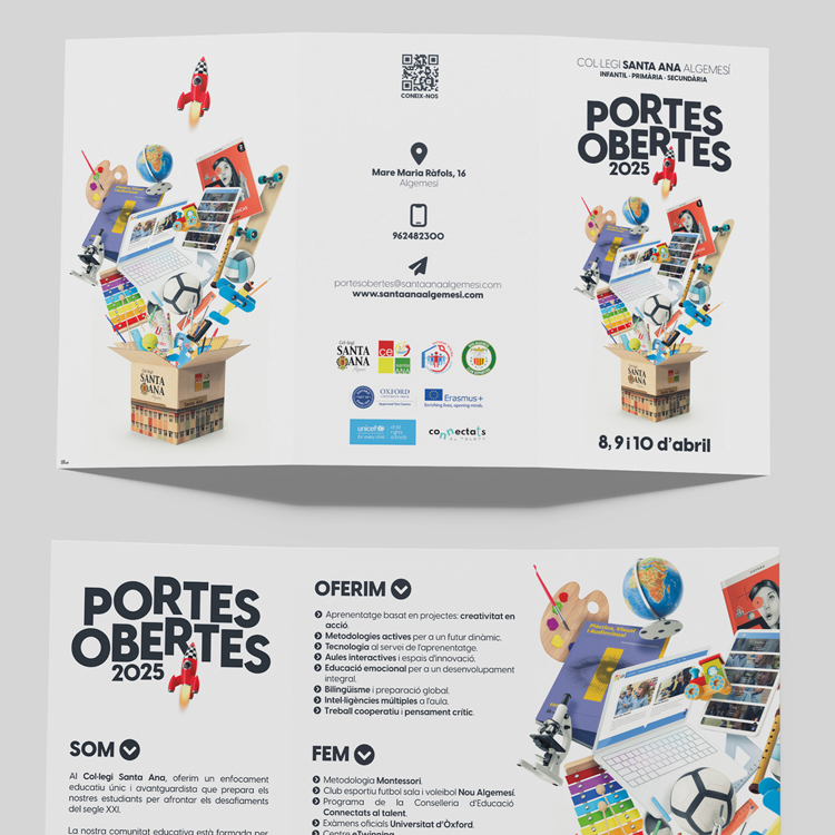 Diseño y maquetación de tríptico.