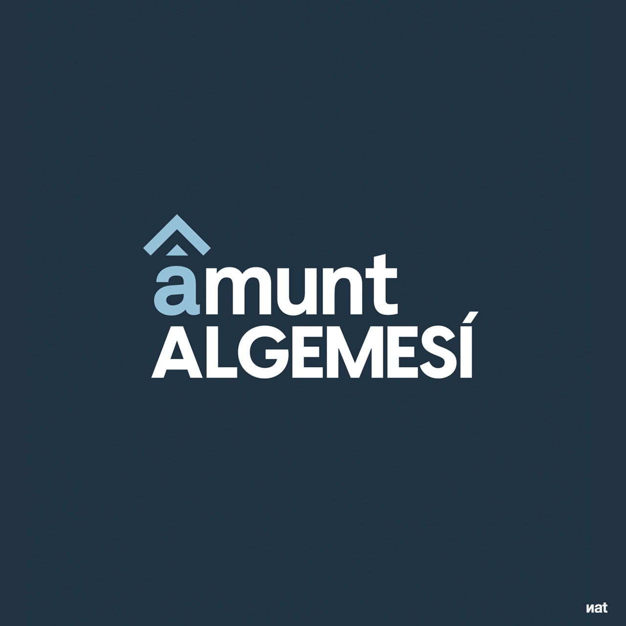 "Amunt Algemesí". Logotipo principal. Variación de color.