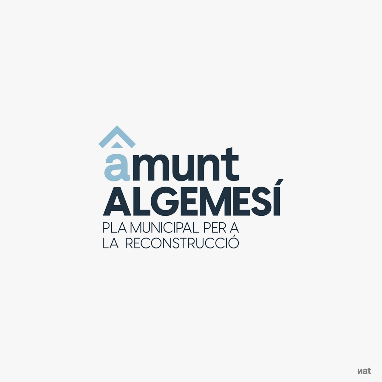 "Amunt Algemesí". Logotipo principal + leyebda.