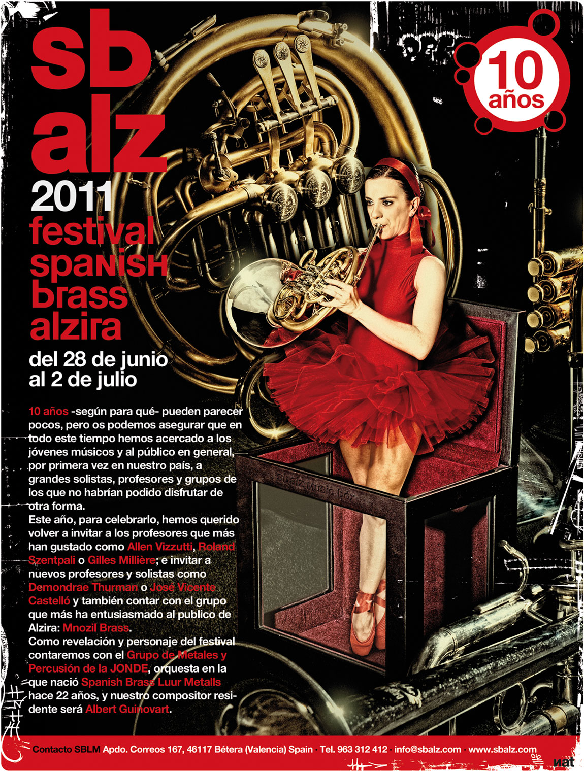 Cartel principal para el festival Sbalz 2011.