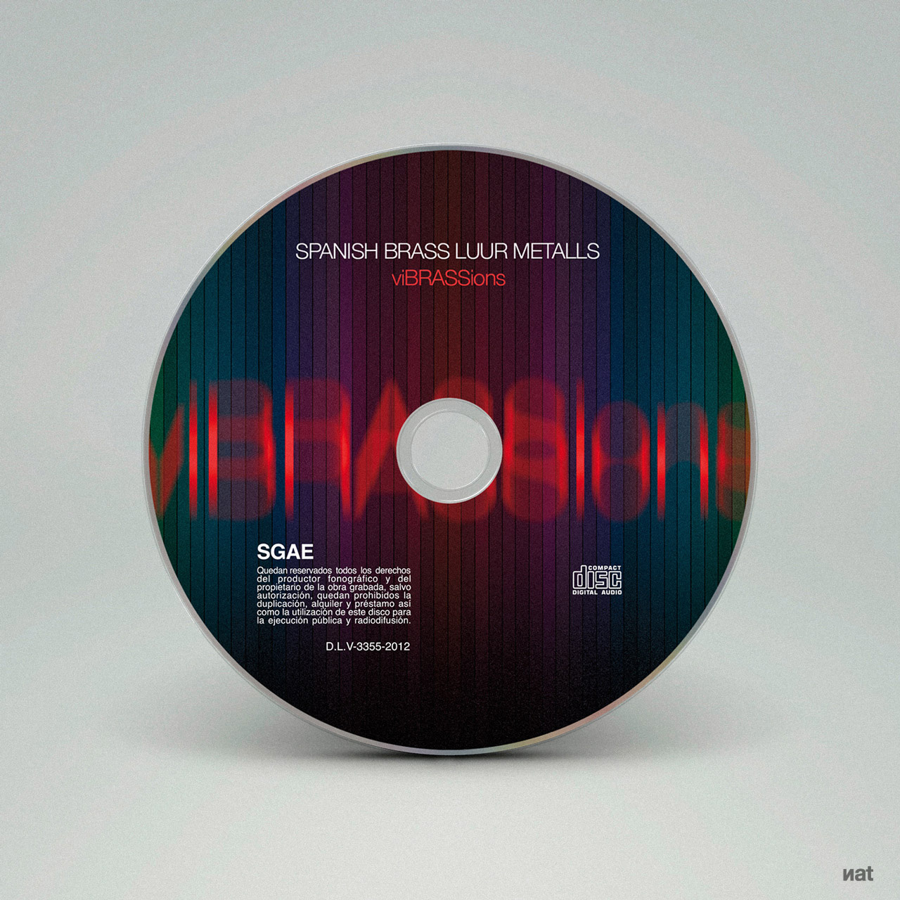 Proyecto de diseño y fotografía para el disco 'viBRASSions' del quinteto de metales Spanish Brass. Diseño Nat Estudi.