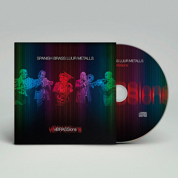 Proyecto de diseño y fotografía para el disco 'viBRASSions' del quinteto de metales Spanish Brass.