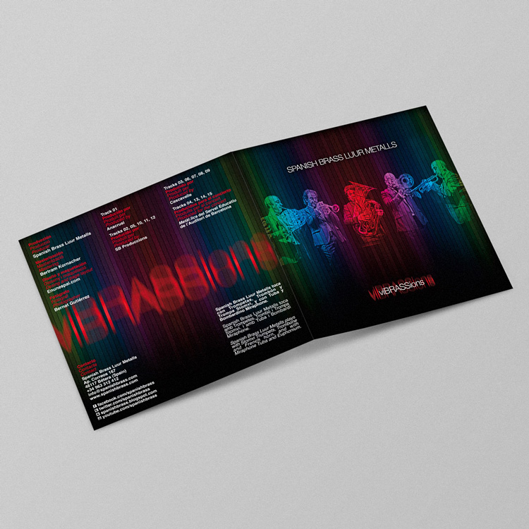 Proyecto de diseño y fotografía para el disco 'viBRASSions' del quinteto de metales Spanish Brass.