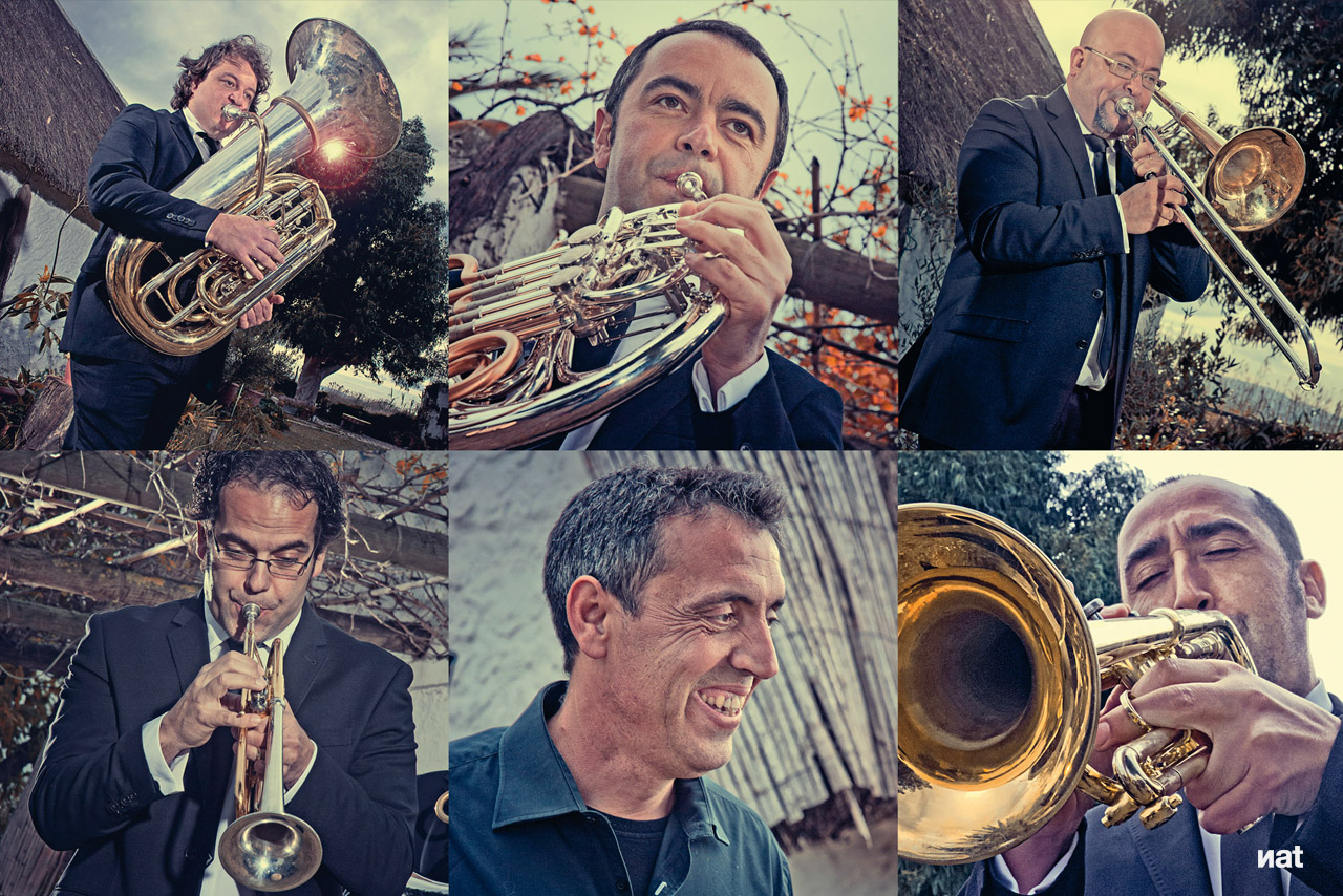 Fotografía y diseño para el disco CD 'Metalls d'Estil' de Spanish Brass y Pep Gimeno 'Botifarra'. Fotografía y diseño de Bernat Gutiérrez.