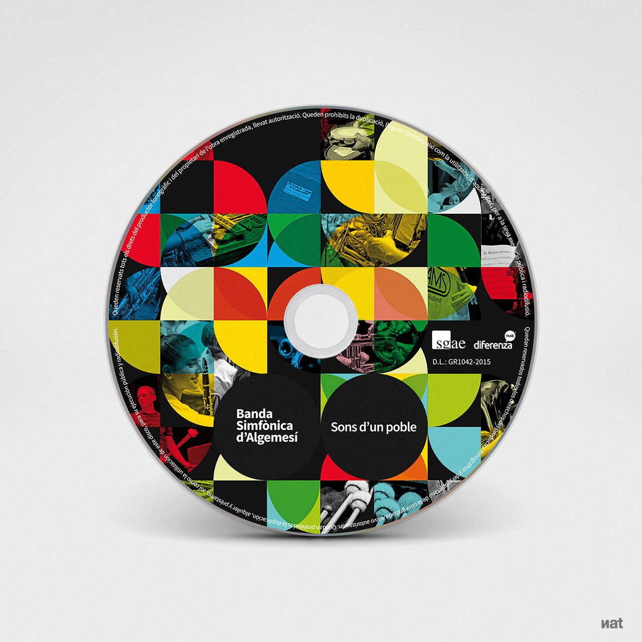 Diseño y fotografía para el disco CD 'Sons d'un poble' de la Banda Simfònica d'Algemesí. Diseño y fotografía de Nat Estudi.