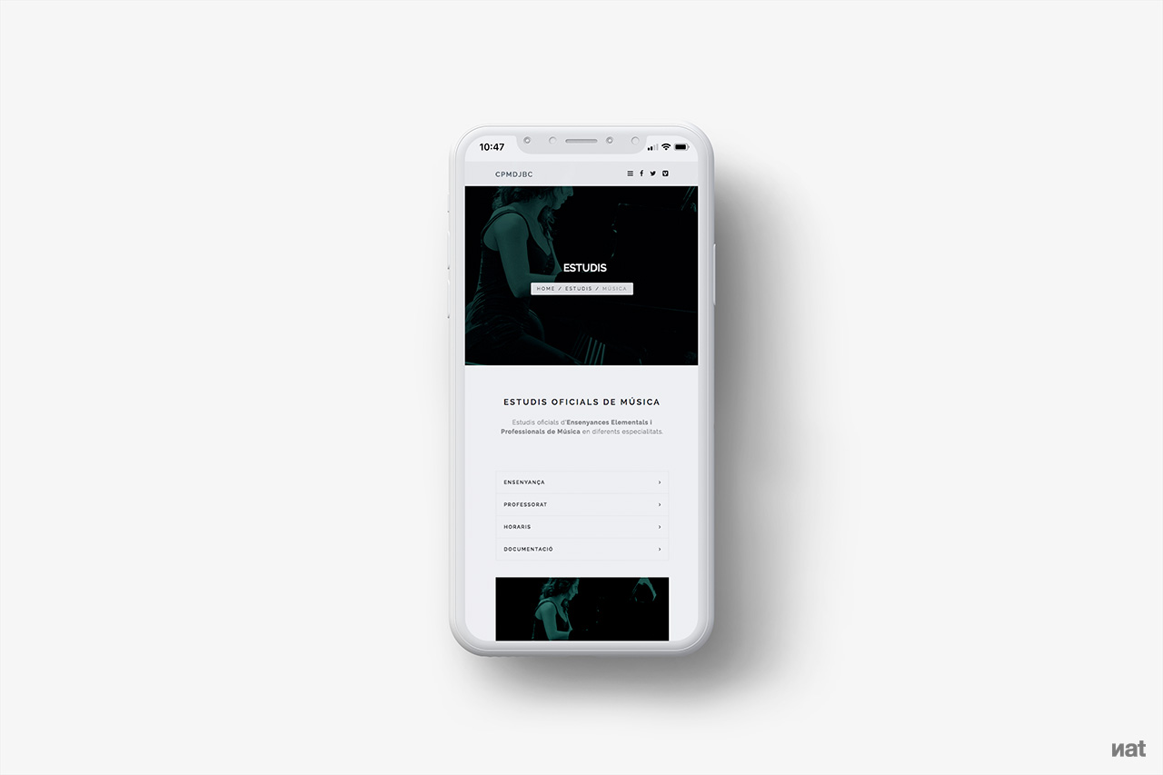 Proyecto de comunicación web para el Centro Profesional de Música y Danza Joan Bta. Cabanilles.