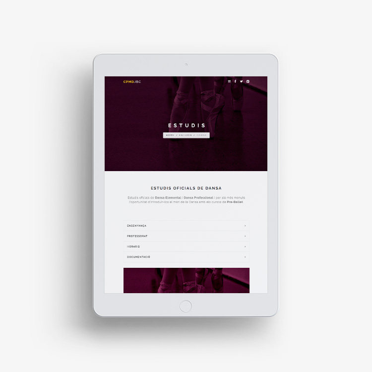 Web Centro Profesional de Música y Danza Joan Bta. Cabanilles.