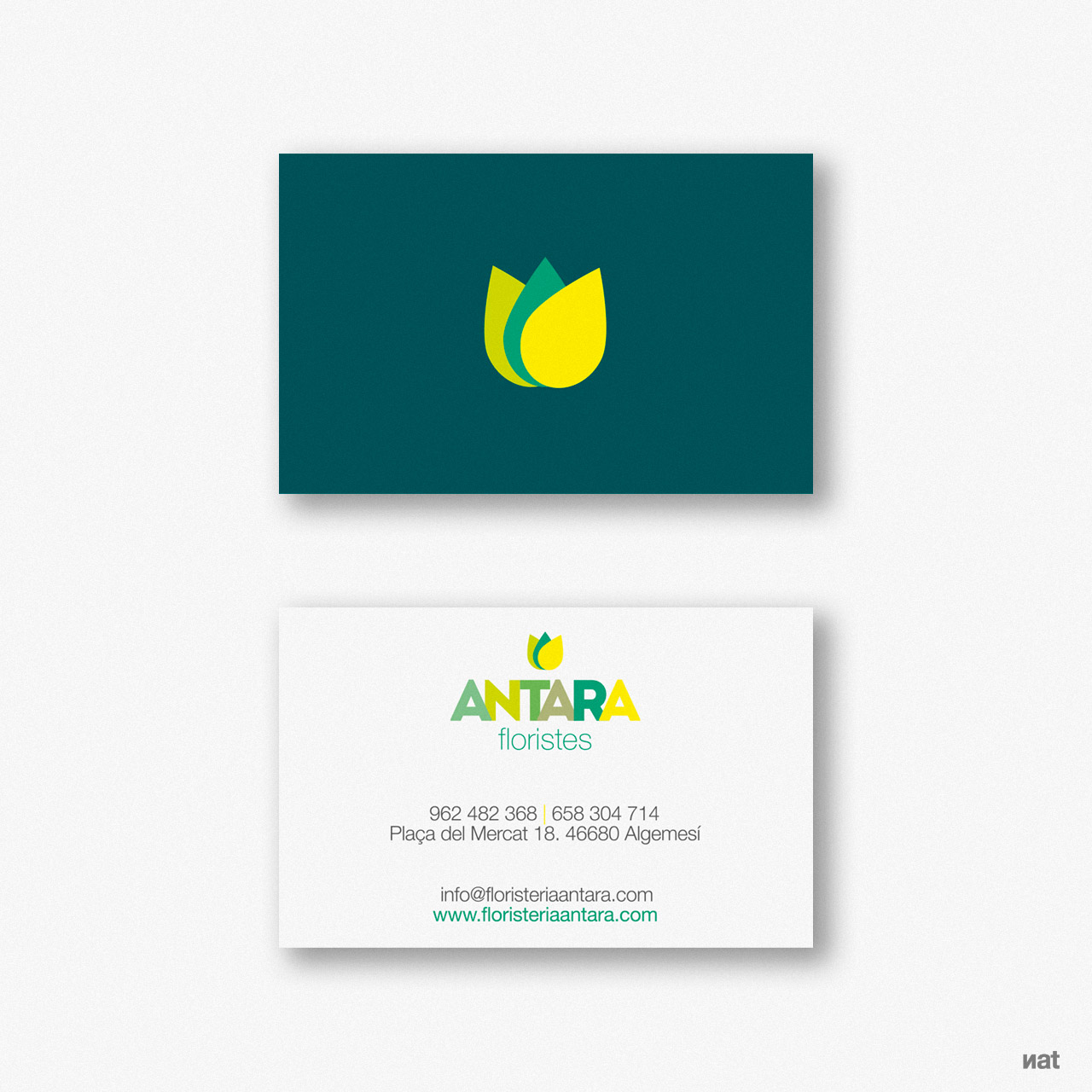 Identidad corporativa desarrollada por Nat Estudi para Antara Floristes.