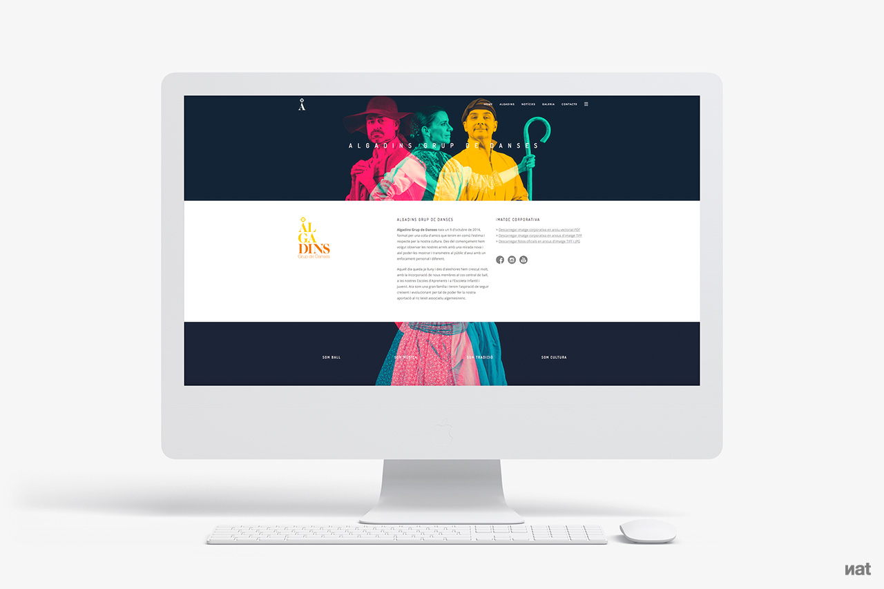 Proyecto de comunicación web desarrollado por Nat Estudi para Algadins Grup de Danses.