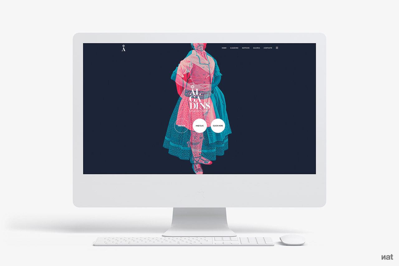 Proyecto de comunicación web desarrollado por Nat Estudi para Algadins Grup de Danses.
