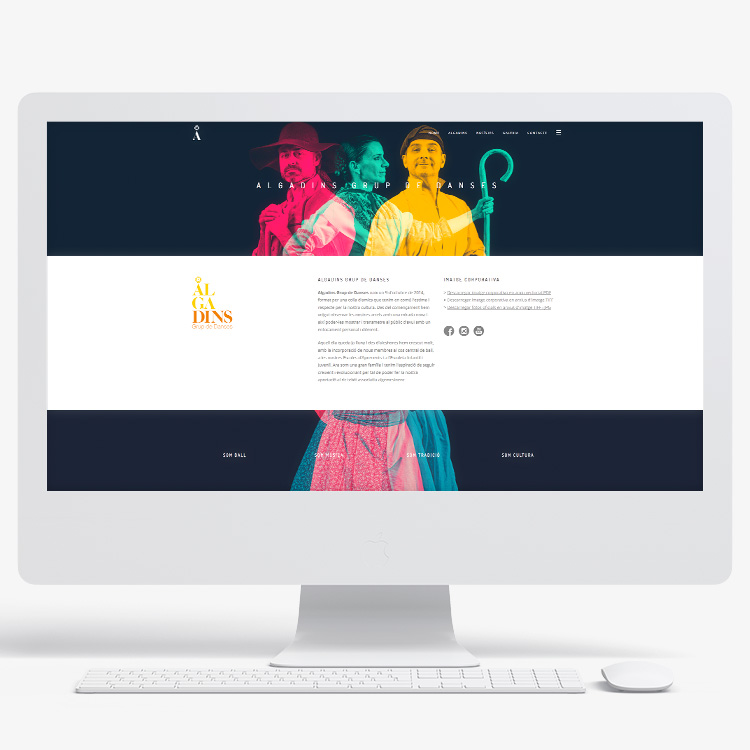 Proyecto de comunicación web para Algadins Grup de Danses.