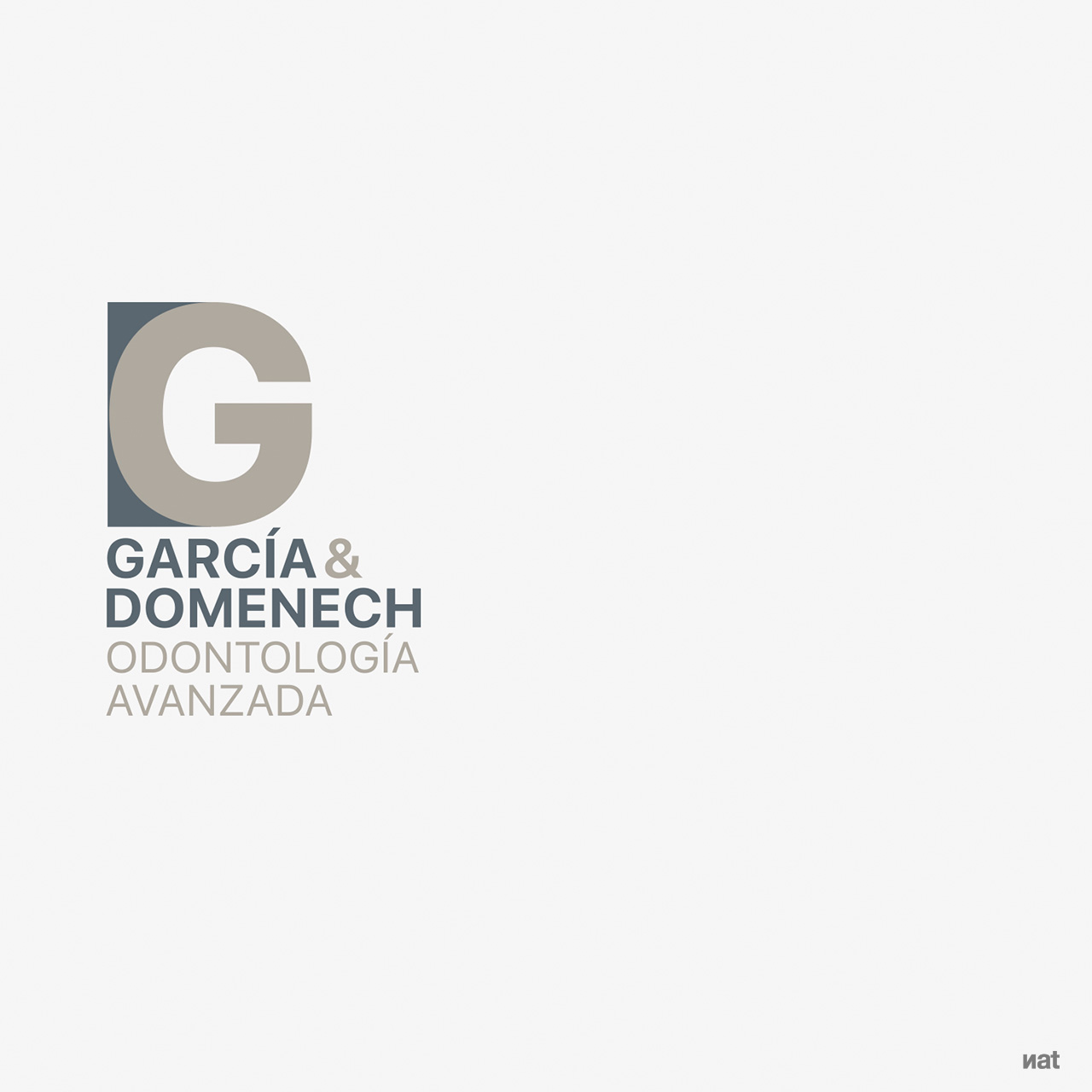 Proyecto global de identidad corporativa, fotografía y comunicación web desarrollado por Nat Estudi para la clínica dental García & Domenech Odontología Avanzada.