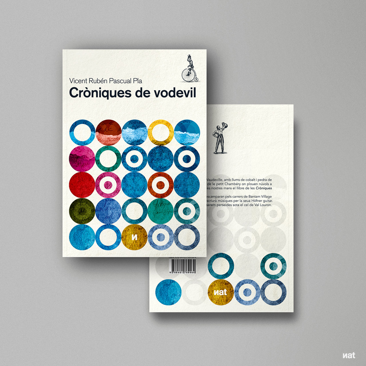 Diseño editorial realizado por Nat Estudi para el libro 'Cròniques de Vodevil'.