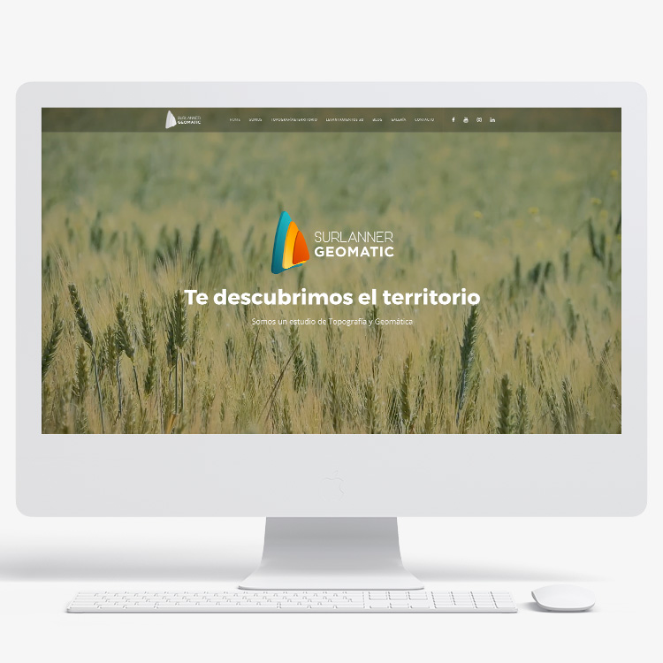 Proyecto de comunicación web para Surlanner Geomatic.