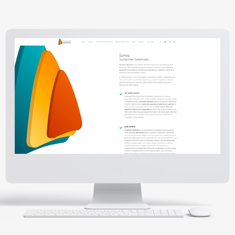 Proyecto de comunicación web para Surlanner Geomatic.