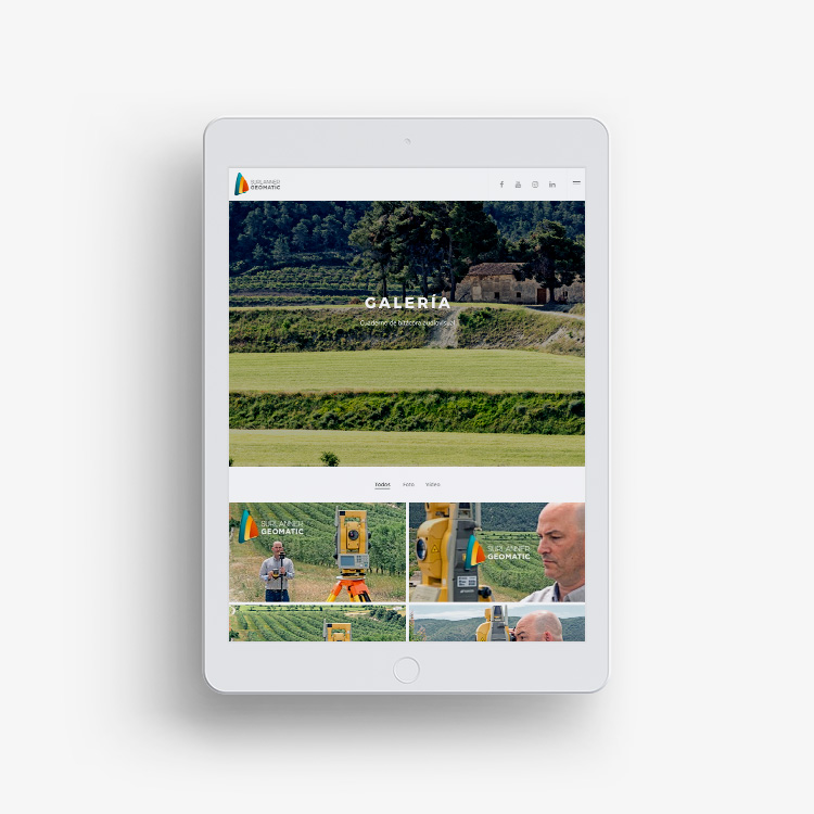 Proyecto de comunicación web para Surlanner Geomatic.