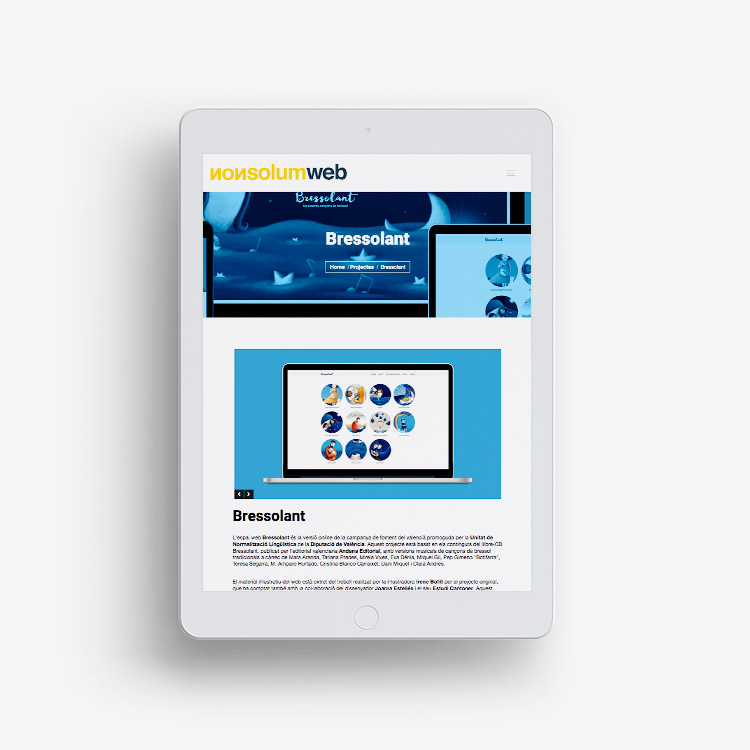 Proyecto de comunicación web para Nonsolumweb.